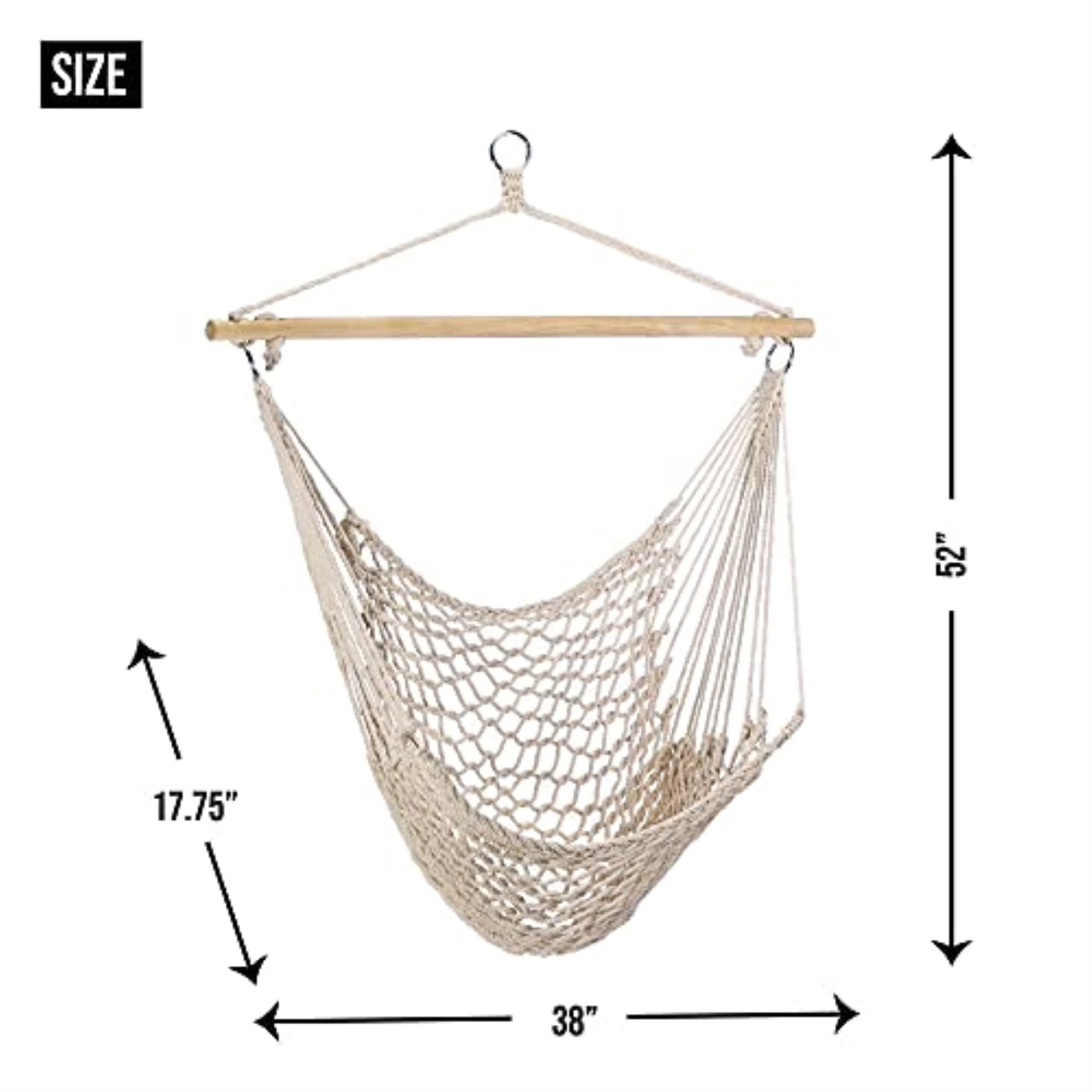 4506130 GRAY HAMMOCK CHAIR, COTTON - RECYCLED, WOOD - SCHIMA WALLICHII - Made in China
