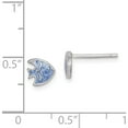 thumbnail image 4 of Sterling Silver Enameled Blue Fish Post Earrings (6.4 X 6.5) Made In China qe14346, 4 of 5