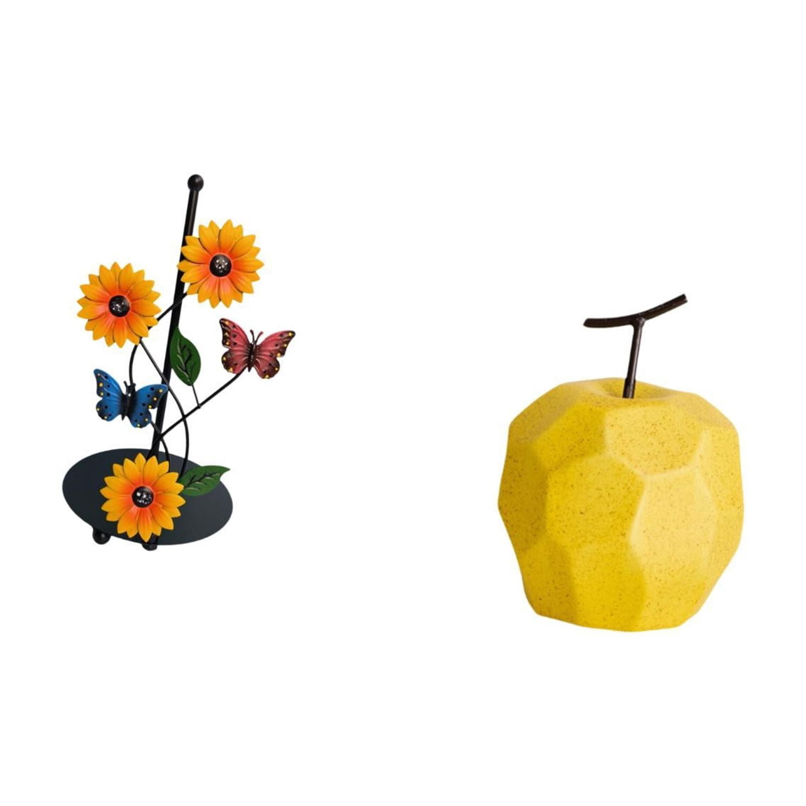 Fiocias Toilet Paper Holder And Porcelain Fruit Sculpture Paper Towel Holder Countertop Kitchen Roll Holder Art Figurine Iron Lightweight Suitable for Kitchen