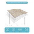 thumbnail image 5 of Quilts Twin Size Bedding Set, Brown Palm Leaves Lightweight Quilted Comforter, Summer Tropical Botanical Coastal Soft Reversible Bedspread Coverlet with Pillow Covers for All Season, 68" x 86", 5 of 7