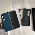 thumbnail image 3 of ELEHOLD Case for Samsung Galaxy Z Fold 3, Rugged Magnetic Carbon Fiber Texture Case with Built-in Screen Protector,Red, 3 of 9