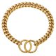 thumbnail image 1 of Tobetrendy Collar de cadena para perro con eslabones dorados, collar de cadena resistente de metal de acero inoxidable 316l para perros medianos (oro 10 mm, 24 pulgadas), 1 of 5