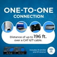 thumbnail image 6 of OREI 4K @ 120hz HDMI Over Ethernet Extender Balun - UltraHD 4:4:4 Over Single CAT6/7 Cable with HDR, & IR Control, RS-232 - Up to 100 Ft with CAT6/7 Audio L/R Out (UHD-EX120HZ-K), 6 of 10