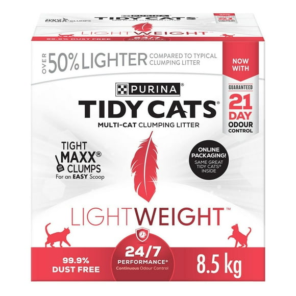 Tidy Cats Poids Plume Multi-chats 24/7 Performance, Litière pour Chats 8.5 kg