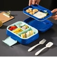 thumbnail image 4 of Boîte à Lunch Étanche Boîte à Lunch pour Étudiants Récipient Alimentaire à 5 Compartiments Micro-Ondes Boîte de Rangement pour Collations Repas pour École Voyage Pique-Nique Bleu, 4 of 6