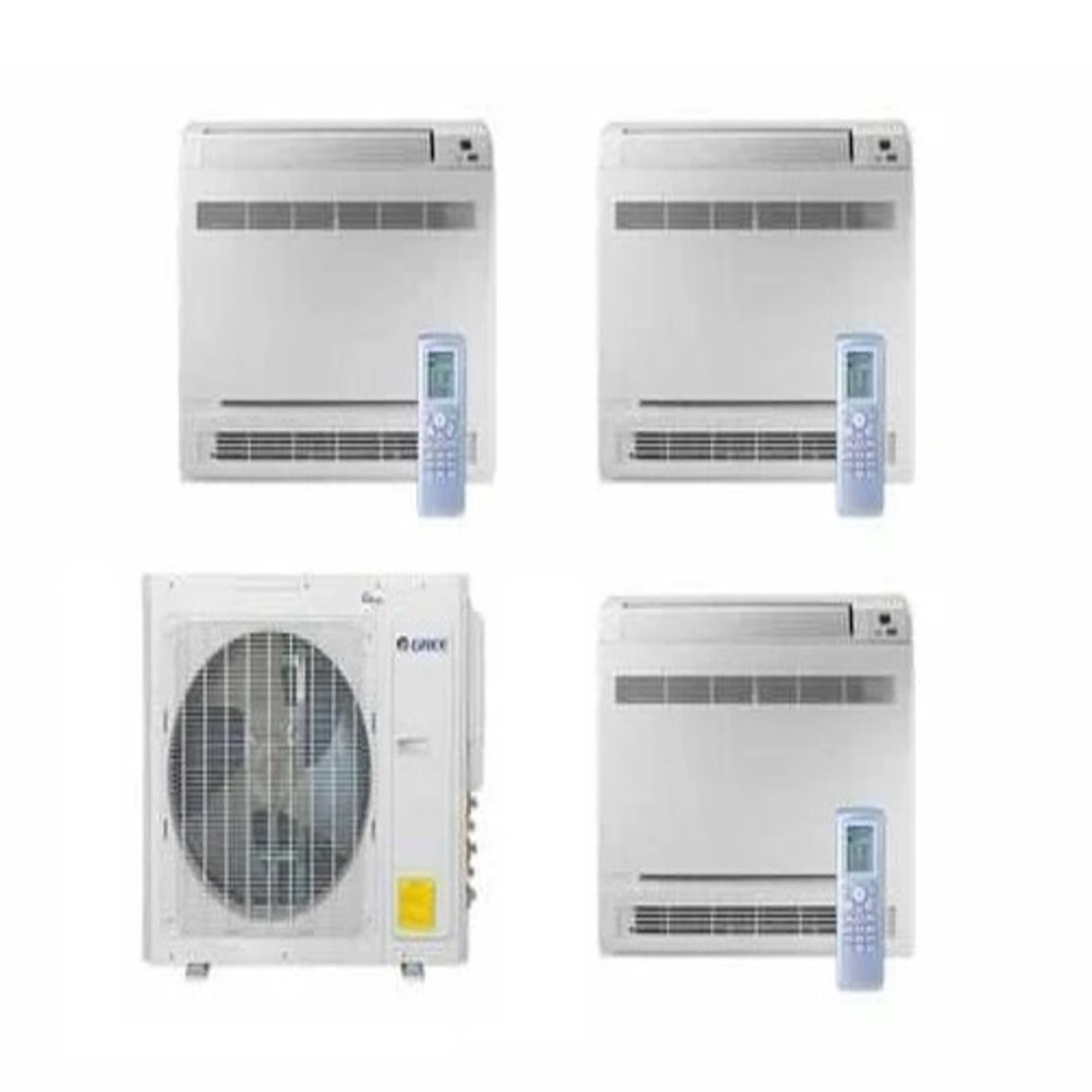 GREE Multi+ Ultra Series 24,000 BTU 3-Zone Mini Floor Console 12K+12K+12K Ductless Mini-Split System