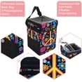 thumbnail image 2 of Peace symbol Foldable Car Trash Can with Lid, Leak-proof Hanging Storage Bag - Trash Can for Car, Car Garbage Can, 2 of 6