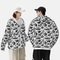 thumbnail image 4 of Lsque Black White Halloween UPF 50+ Lightweight Sun Protection Men's Women's Long Sleeve Shirt, Hoodie Performance -Large, 4 of 9