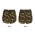 thumbnail image 5 of Lsque glod Skull snake bird Printed Women's Running Shorts with Liner Pockets,Elastic Quick Dry Workout Athletic Gym Yoga Shorts,Womens High Waist Shorts-, 5 of 9