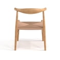 thumbnail image 3 of Pemberly Row Contemporary Wood Papercord Dining Chair in Natural, 3 of 6