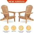thumbnail image 5 of Aukfa Folding Adirondack Chair Set of 2, Fire Pit Chair for Patio Outdoor - Brown, 5 of 8
