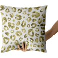 thumbnail image 3 of Olive Green Grey Leopard Print Pillow Covers 20X20 Inch Watercolor Gray Cheetah Decorative Pillow Cases Animal Square Throw Pillow Case Set of 2 Home Decor For Sofa Living Room Bedroom Bed Cushion, 3 of 5