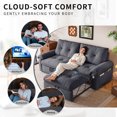thumbnail image 5 of avobird 77.2'' Pull Out Sofa Bed, Pre-Assembled Sleeper Sofa Bed with USB Charging Ports and Side Pocket, 3 in 1 Velvet Sofa for Living Room, Gray, 5 of 7