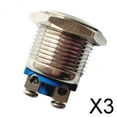 thumbnail image 1 of Colaxi 3-Lot de 6 16mm Étanche Auto-Réinitialisable Interrupteur à Bouton-Poussoir Contact-1 3 Pcs, 1 of 5