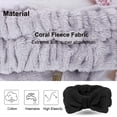 thumbnail image 3 of Diadema de spa: paquete de 2 bandas para el cabello con lazo para mujer, banda para la cabeza para maquillaje facial, envolturas para la cabeza de vellón coral suave para ducharse y lavarse, 3 of 7