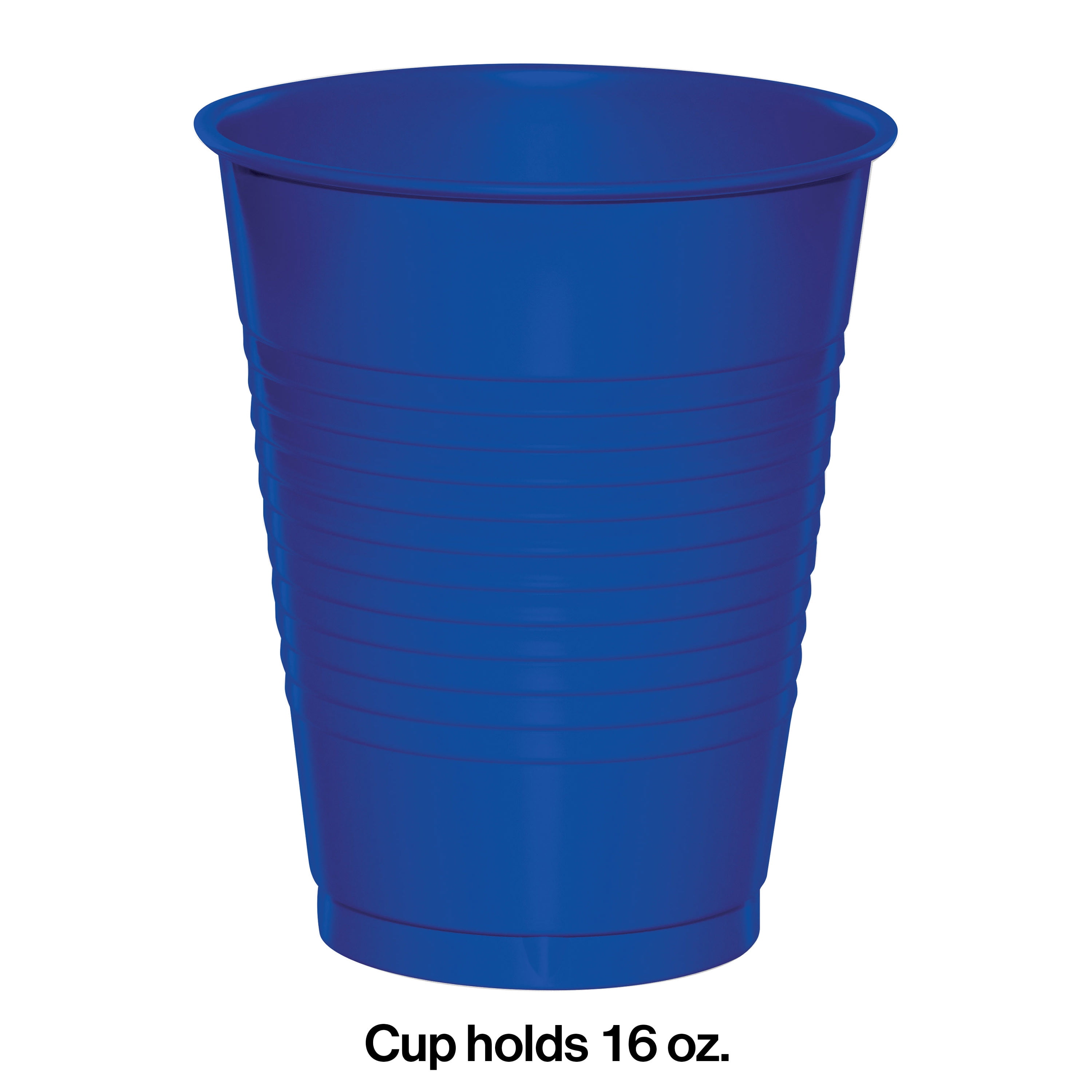 50 Pcs 16oz Disposable Cups Blue Green Red Black Yellow Plastic