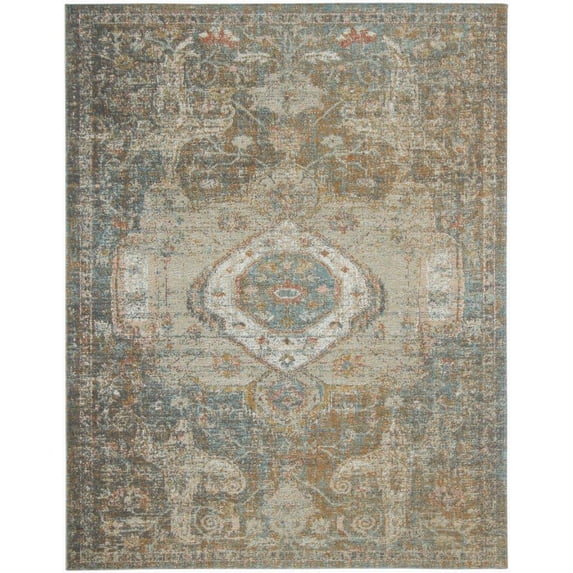 Amer Rugs Eternal Bordered Vintage Taupe Area Rug, Runner, or Round