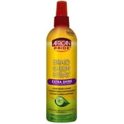 African Pride Braid Sheen Spray, Extra Shine 12 oz (Pack of 2)