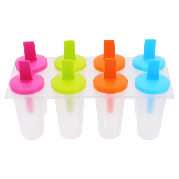 BRIGHTFUFU Juego de moldes para hacer paletas de hielo, congelador, bricolaje, reutilizables, 8 Uds. (Color aleatorio)