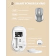 thumbnail image 5 of Wireless Mouse for Laptop, Ergonomic Silent Computer Mouse with USB & USB-C, 3 DPI 6 Buttons,Silver Grey, 5 of 8