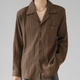 thumbnail image 4 of Lightweight Mens Long Sleeve Casual Shirt with Stripes for Everyday Use, 4 of 9