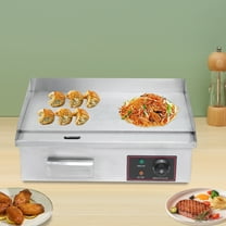 22" Electric Grill Griddle Commercial Non Stick Flat Top Grill Indoor Countertop for Home&Commercial Use