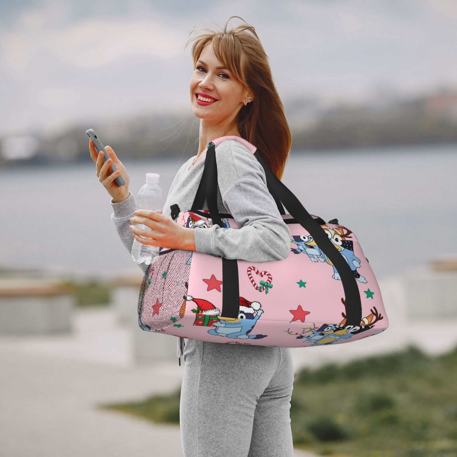 Netaao Bluey for Travel Duffle Bag,Weekender Carry On For Women, Travel Essentials Sport Gym Bag for Men