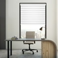 Biltek Cordless White Fabric Light Filtering Roller Shades, 72" x 72