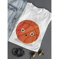 thumbnail image 3 of Cute Kawaii Basketball Ball T-Shirt Women -Image by Shutterstock, Female XX-Large, 3 of 4