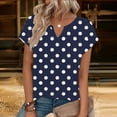 thumbnail image 2 of Bvxeep Women's Fashionable Summer Random Print Base-Layer T-shirt Short Sleeve V-Neck Top, 2 of 7