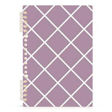 Pale Mauve Block Notebooks 1-subject Journal 60 Sheets A5 College Ruled Paper Detachable Ring 8.3"x5.7"