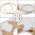 thumbnail image 4 of 6 Pieces 4 Inch Embroidery Hoops Wooden Round Adjustable Bamboo Circle Cross Stitch Hoop Ring Bulk for Embroidery and Cross Stitch Art Craft Handy Sewing, 4 of 7