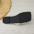 thumbnail image 6 of Agkizg Womens Indoor Outdoor Slides, Beach Walking Sandals, Print Squares Toe Flat Slide Sandals Casual Indoor Outdoor Daily Comfortable Slippers, 6 of 7