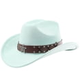 thumbnail image 3 of Western Cowboy Hat With Curved Brim For Outdoor Travel And Riding Adventures In Country Style, 3 of 3