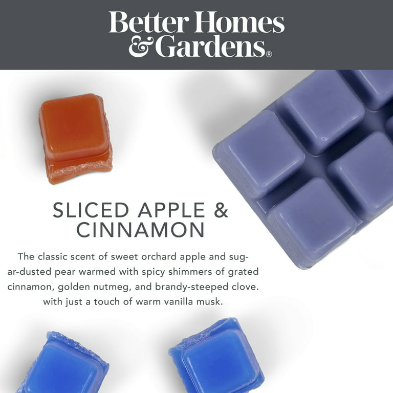 Sliced Apple Cinnamon Scented Wax Melts, Better Homes & Gardens, 2.5 oz  (1-Pack)