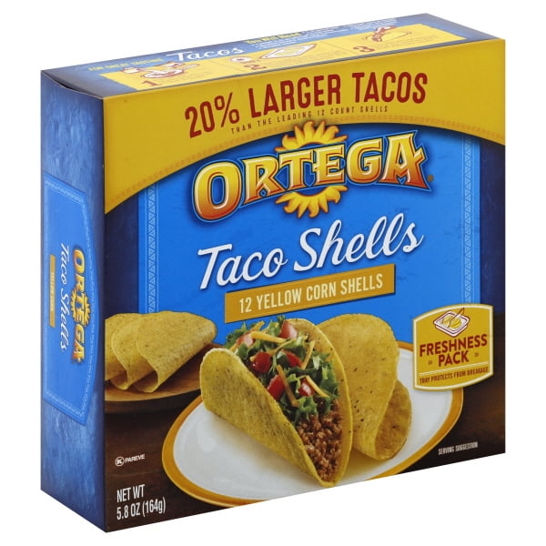 B&G Foods Ortega Taco Shells, 12 Count