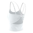 thumbnail image 7 of Gunia Women'S Tank Tops Square Neck Sleeveless 2 In 1 Tee Shirts Slim Fit Going Out Camisoles Size One Size White, 7 of 7