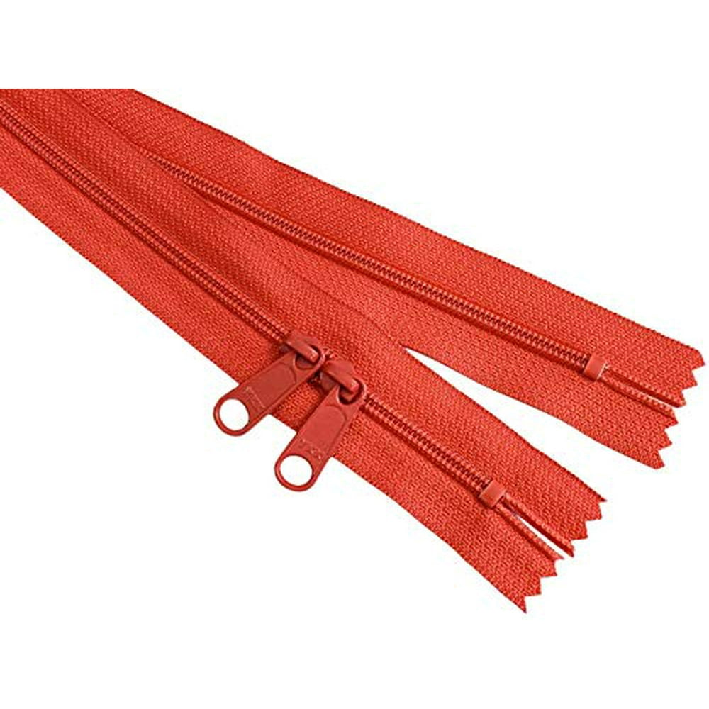 30" Inches Double Slide Zippers YKK 4.5 Coil with Closed Bottom Two Head to Head Long Zipper