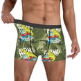 thumbnail image 2 of Kdxio Men's Boxer Briefs with Surfing Dinosaur Print - Comfortable and Breathable Underwear for Everyday Wear, 2 of 7