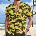 thumbnail image 2 of Mens Button Down Shirt Slim Fit Blouse Short Sleeve Bodysuit Men Printed Short Sleeve Shirts Mens Crotch Button Bodysuit Pocket T Shirt Pack Printed Dress Shirts Men Dress Loose down Yellow M, 2 of 4