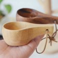 thumbnail image 3 of 2 Pack Wooden Cup Camping Cup Nordic Style Handmade Natural, Portable Wood Mug Drinking Cup for Coffee, Tea and Milk,Brown, 3 of 8