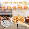 thumbnail image 3 of Molde para buñuelos con mango de madera, molde para hacer galletas de buñuelos de aluminio, molde para hacer rosetas desmontables Ros, 3 of 5
