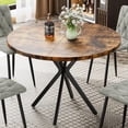 thumbnail image 2 of Recaceik Round Dining Table for 4 People, 39 inch Modern Round Dining Table with Metal Legs, Kitchen Dinner Table for Living Room, Dining Room, 2 of 8
