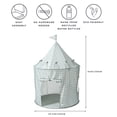 thumbnail image 5 of 3 Sprouts Kids Play Tent Playhouse Castle with Recycled Fabric for Indoor and Outdoor Games in Gingham Blue, 5 of 6