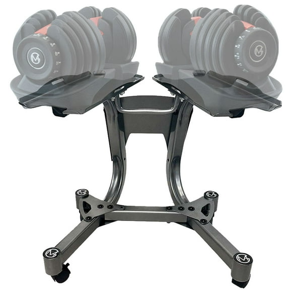 Adjustable Dumbbell Stand - Steel Dumbbell Rack for Home Gym, Dumbbells Holder, Workout Equipment Organizer - Silver (Stand Only)