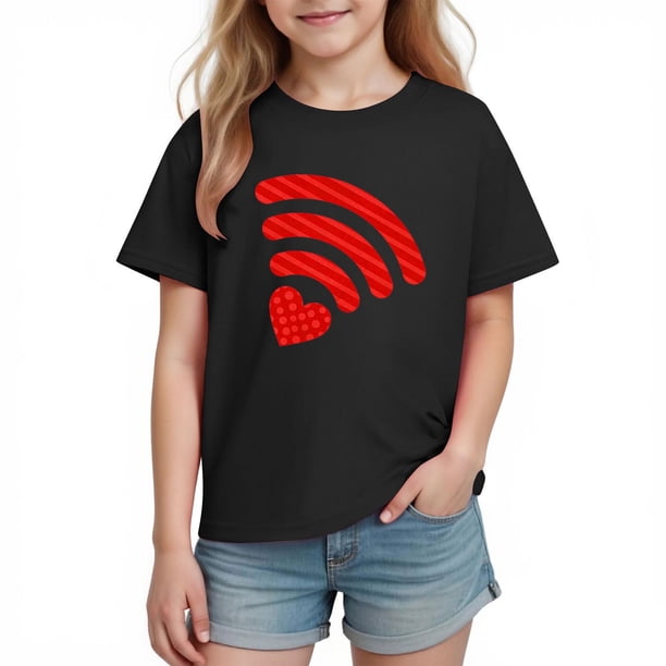 Blusas y camisas de manga corta con cuello redondo para niños y niñas, camisetas gráficas de manga corta, blusas con estampados bonitos para la temporada escolar.