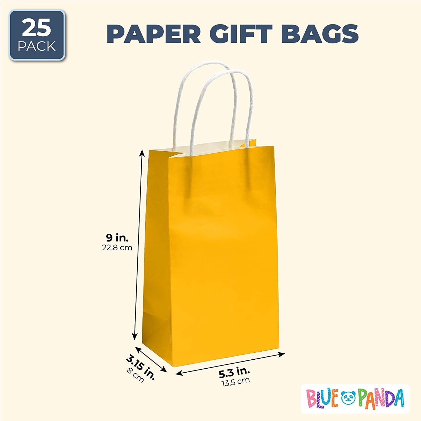 Unique Bargains Paper Gift Bag Pack Lemon Storage Bag for Party Favor  Yellow 4.8x3x9.1 inch