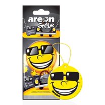 Areon Smile I Emoji Design Hanging Car Air Freshener, Black Crystal Scent (Pack of 12)