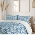 thumbnail image 6 of Ambesonne Tropical Duvet Cover Sets, Exotic Leaves Butterflies, 2-Queen, Azure Blue Yellow White, 6 of 7