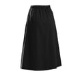 thumbnail image 4 of Binmer Women's Elastic High Waist A Line Midi Skirt with Pockets, Casual Summer Flared Skirt Black,Women's Plus XL, 4 of 8